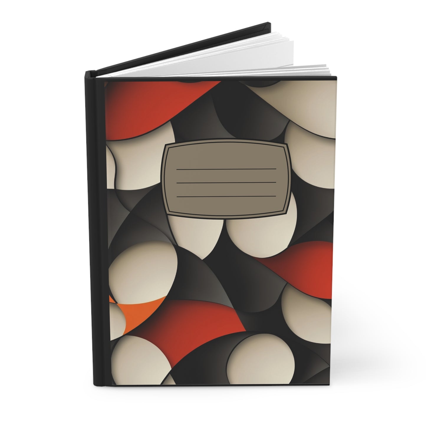 Abstract Retro Geometric Pattern Hardcover Journal | Matte Cover