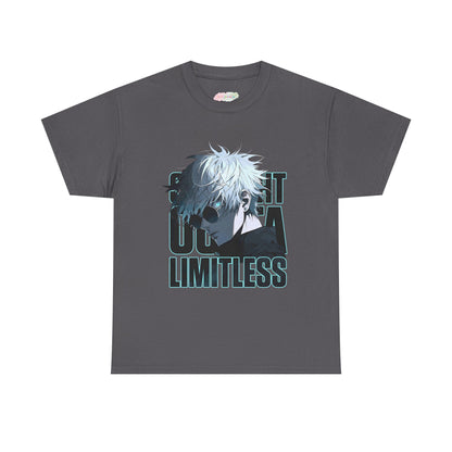 Anime White-Haired Character Limitless Tee | Illustrated Portrait, Graphic Shirt