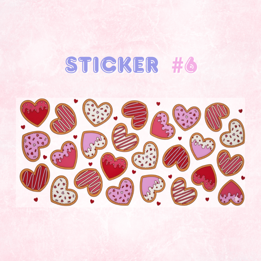 UV DTF Valentines Themed Stickers