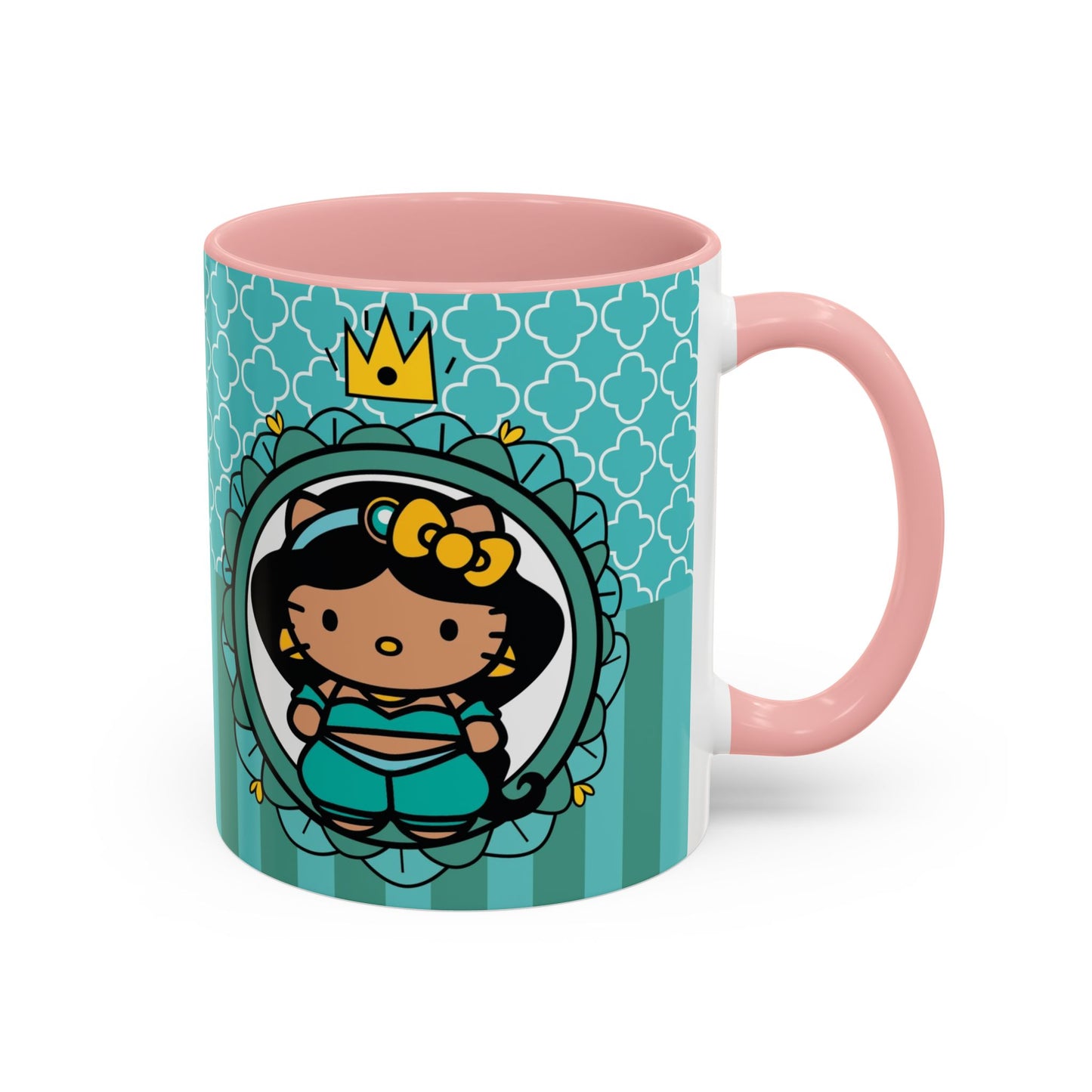 Princess Girl Cartoon Teal Accent Coffee Mug | 11oz 15oz
