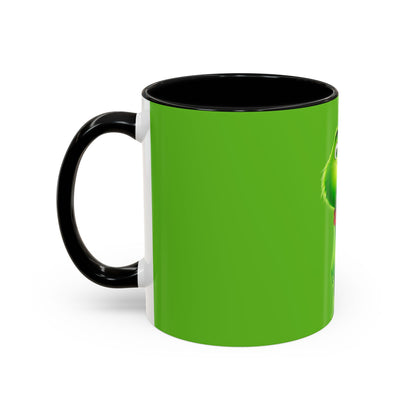 Grinch Character with Poop Present Mug | Accent Coffee Mug