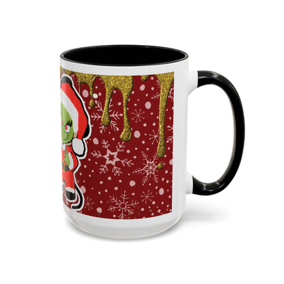 Grinch and Mouse Santa Mug | Accent Coffee Mug 11oz 15oz