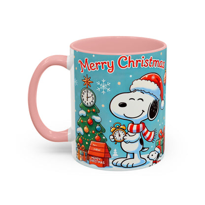 Beagle Chistmas Illustration Mug | Accent Coffee Mug 11oz 15oz