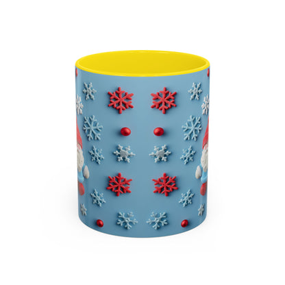 Santa Snowflake Pattern Mug | Accent Coffee Mug