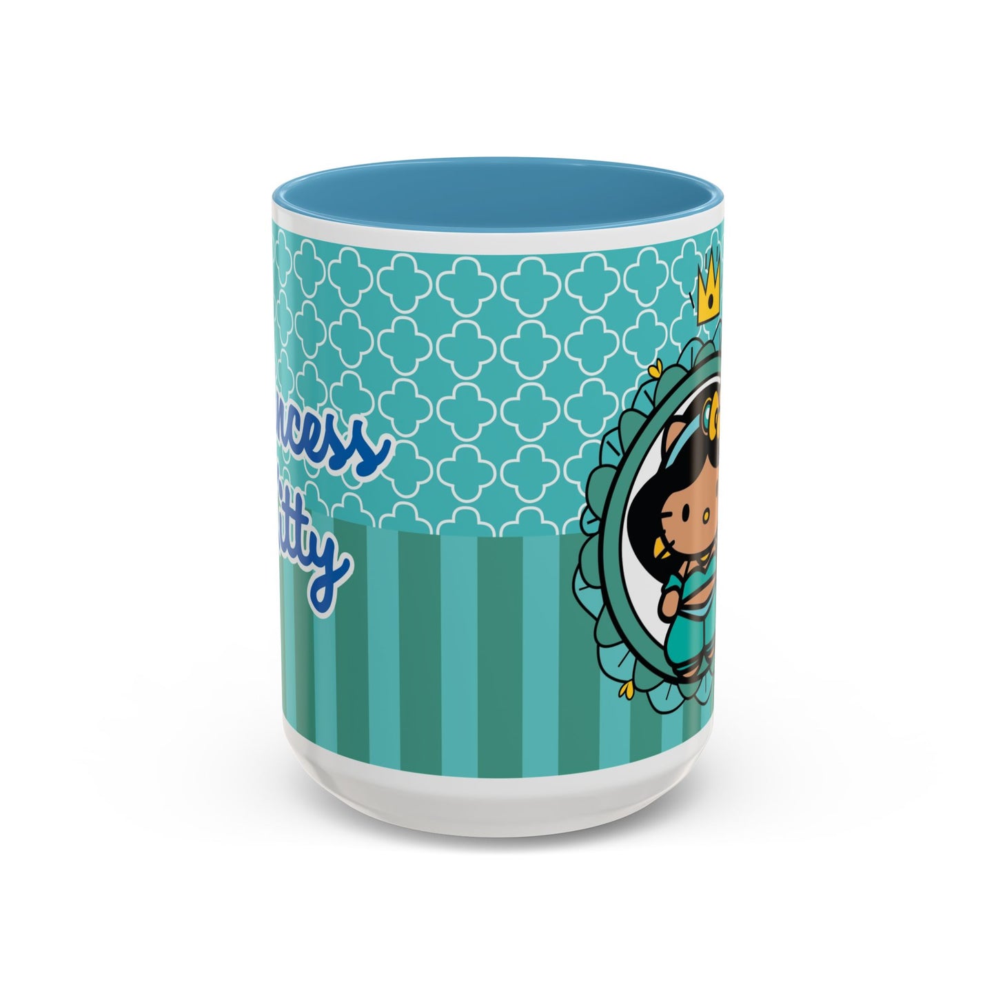 Princess Girl Cartoon Teal Accent Coffee Mug | 11oz 15oz