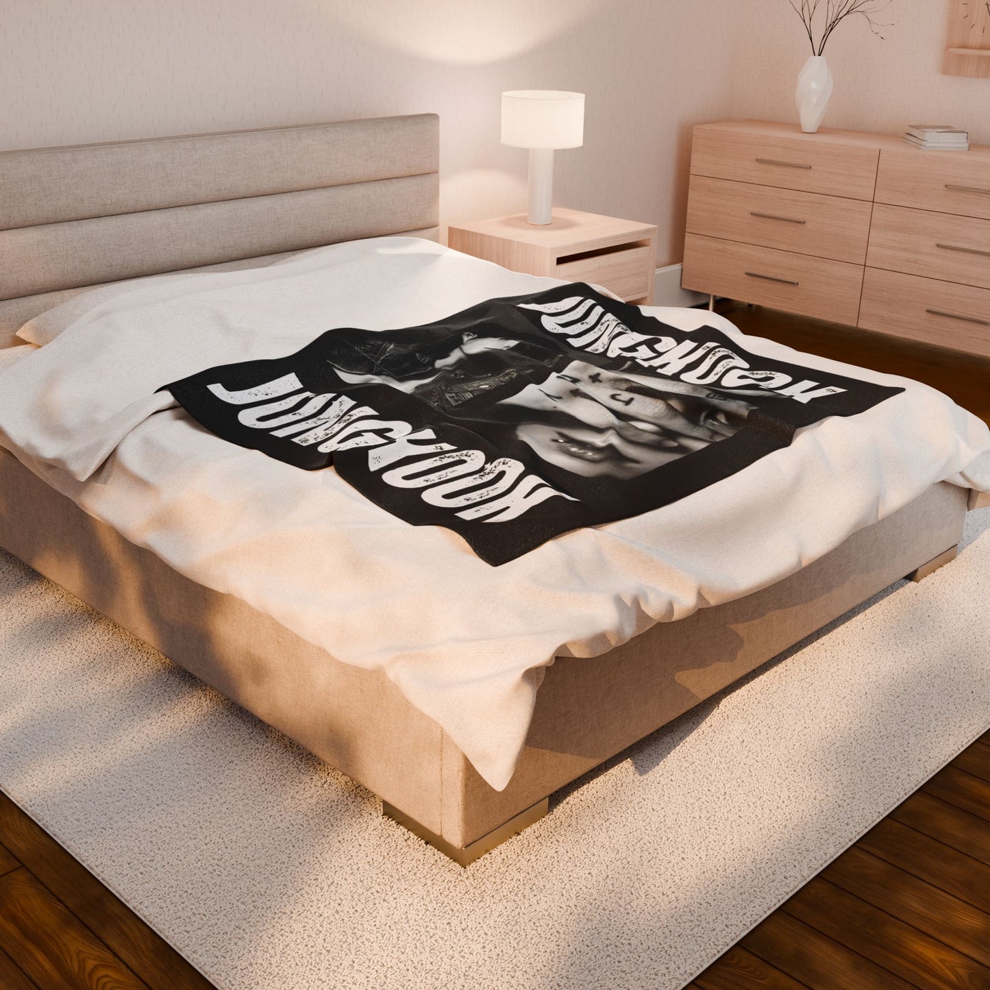 Jungkook Velveteen Plush Blanket | BTS Blanket