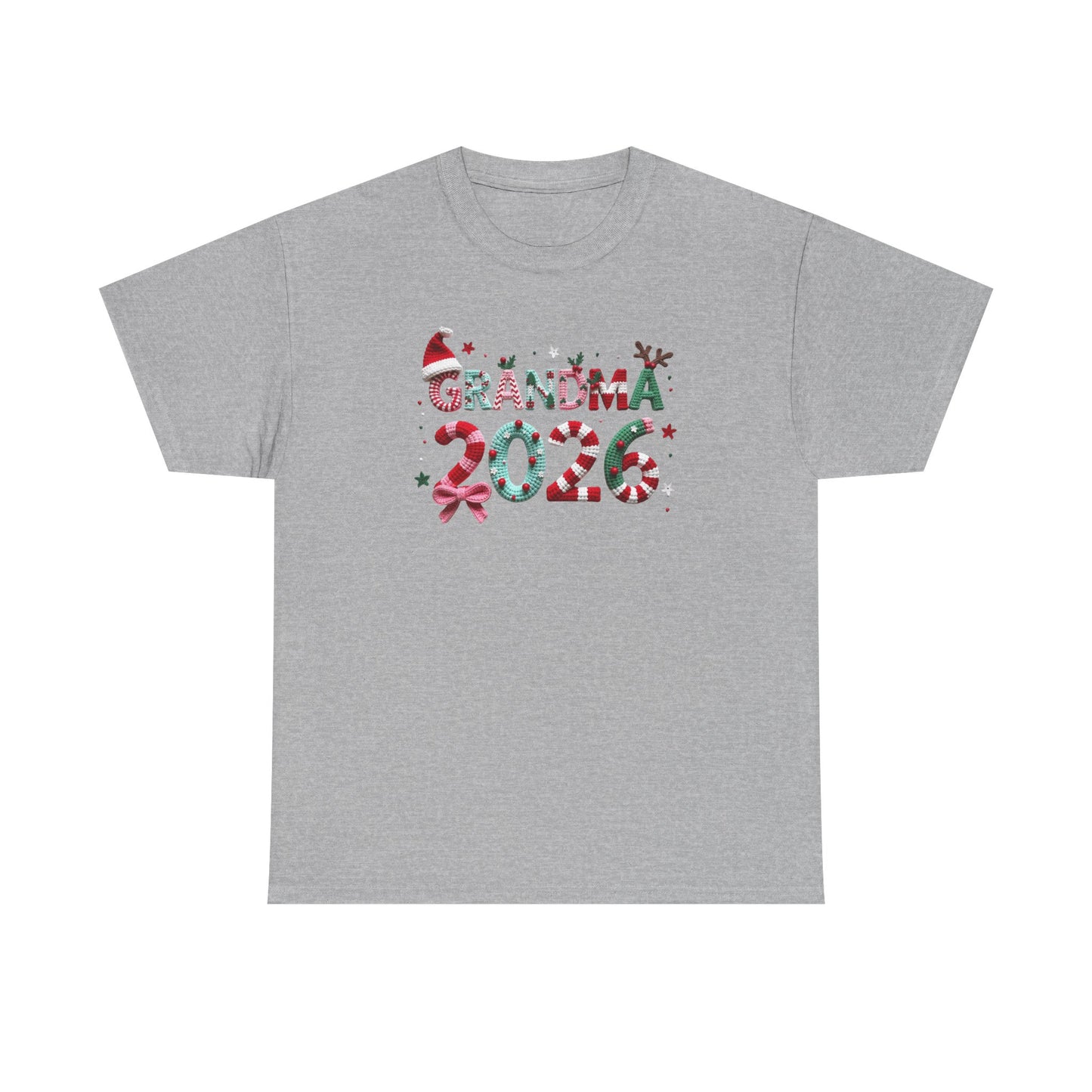 Grandma 2026 Christmas Tee Festive Holiday Gift Shirt for New Grandmothers