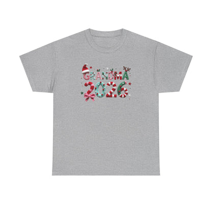 Grandma 2026 Christmas Tee Festive Holiday Gift Shirt for New Grandmothers