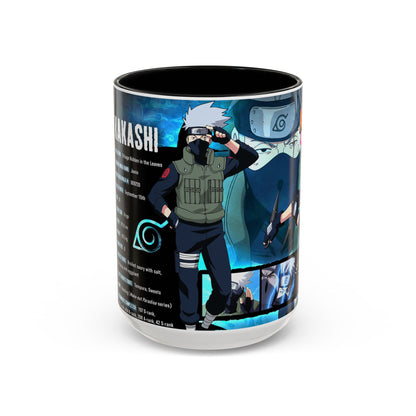 Naruto Kakashi Accent Coffee Mug  Anime Character Collage 11/15oz