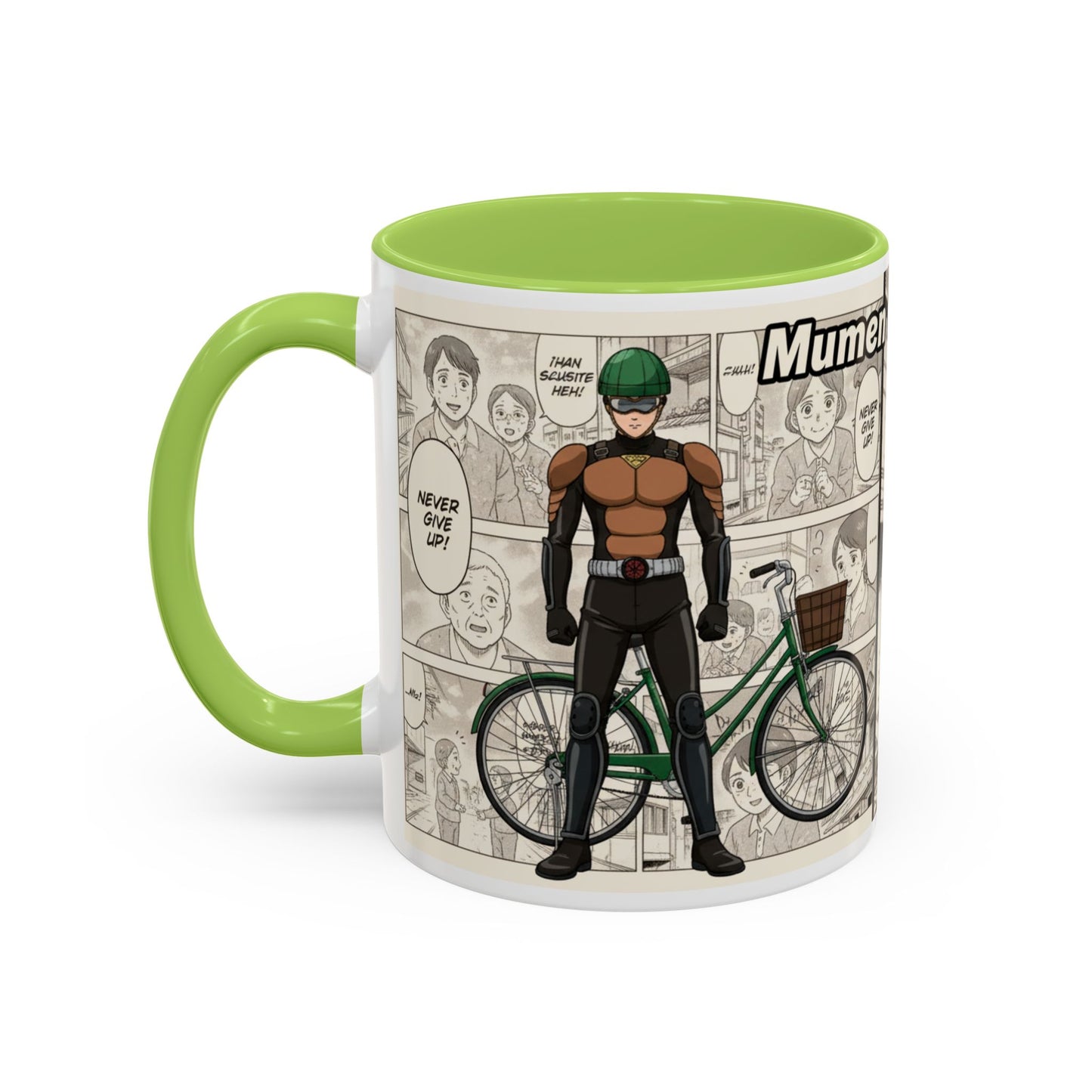 Mumen Rider Comic Panel Coffee Mug  Anime Hero Bike Design (11/15oz)