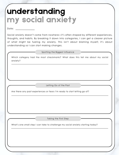 The Social Anxiety Relief Workbook | Digital Download