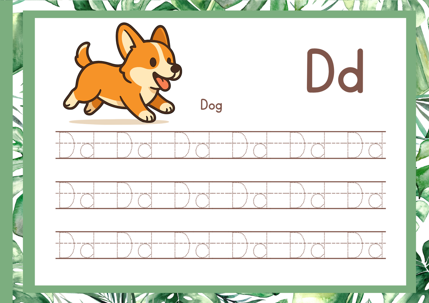 Alphabet Tracing Pad - Animal Theme | Digital Download