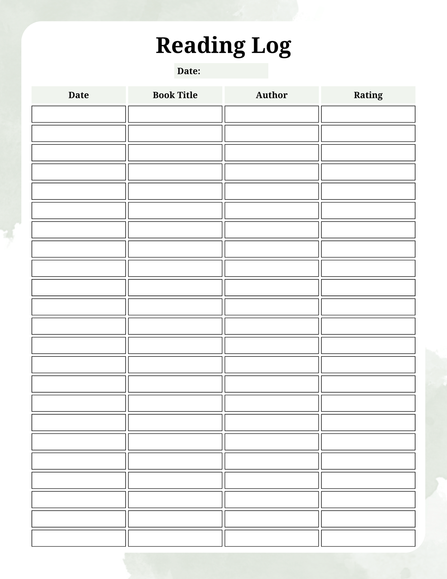 Digital Reading Journal | Digital Download