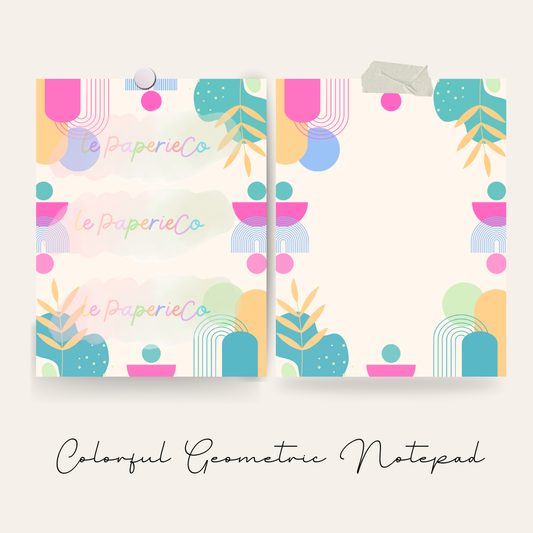 Colorful Geometric Notepad (50 Pages)