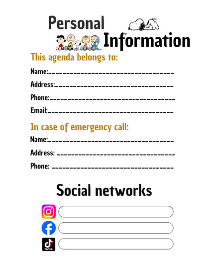 Snoopy Inspired 2026 Planner | Digital Download