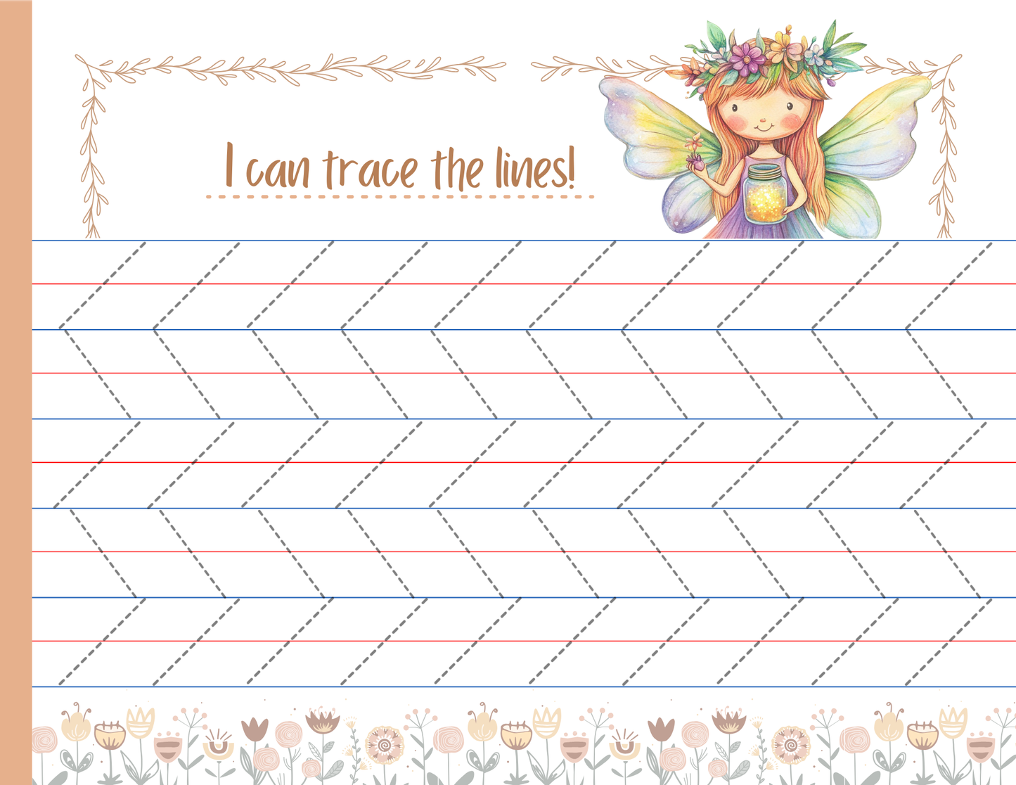 Line Tracing Pad - Fairy Theme | Digital Download