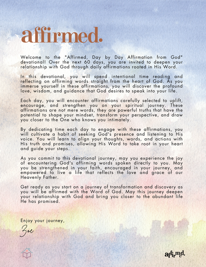 Affirmed | 60 Days of Daily God-Inspired Affirmations - Devotional Journal