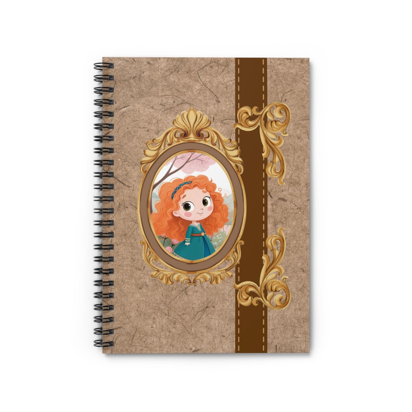 Princess Portrait Notebook | Spiral Ruled Journal
