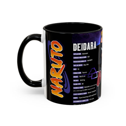 Deidara Naruto Shippuden Accent Coffee Mug | Anime Art Collage (11/15oz)