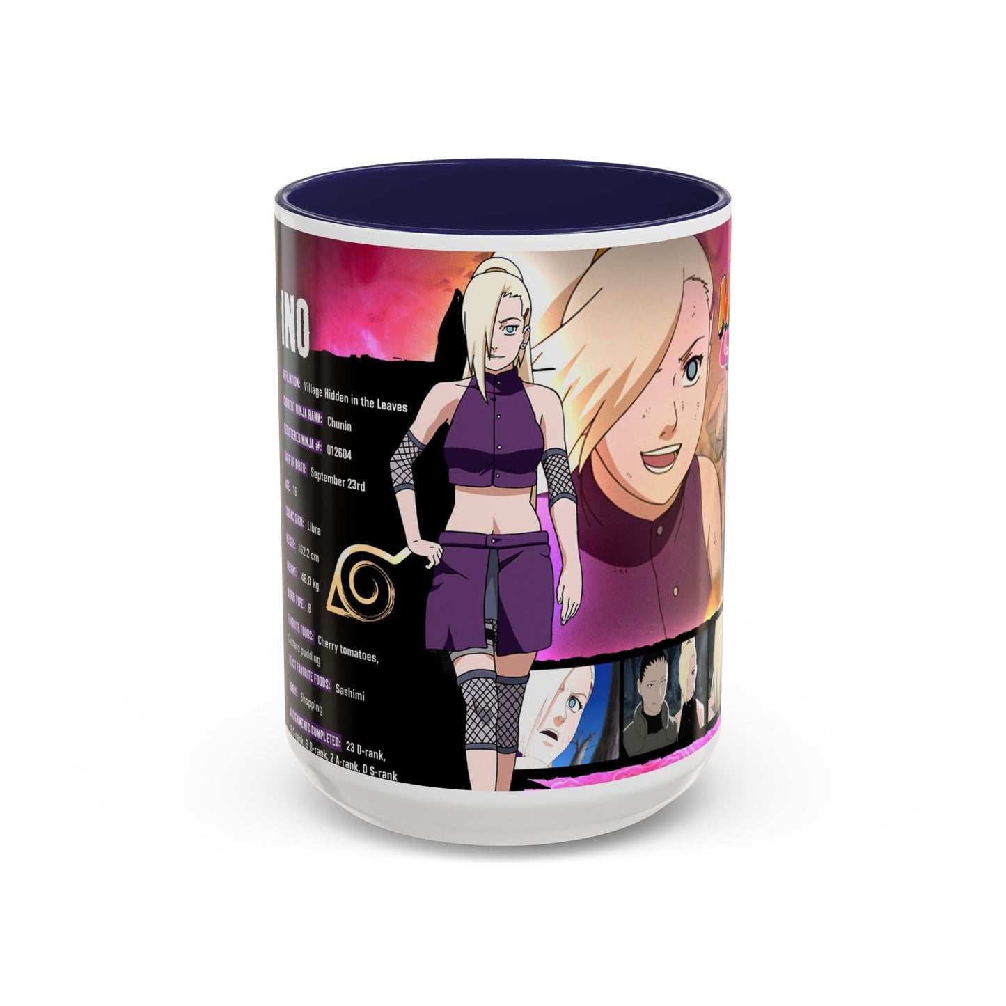 Naruto Shippuden Ino Anime Accent Coffee Mug — 11/15oz
