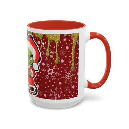 Grinch and Mouse Santa Mug | Accent Coffee Mug 11oz 15oz