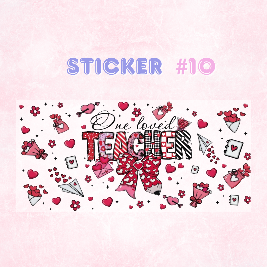 UV DTF Valentines Themed Stickers