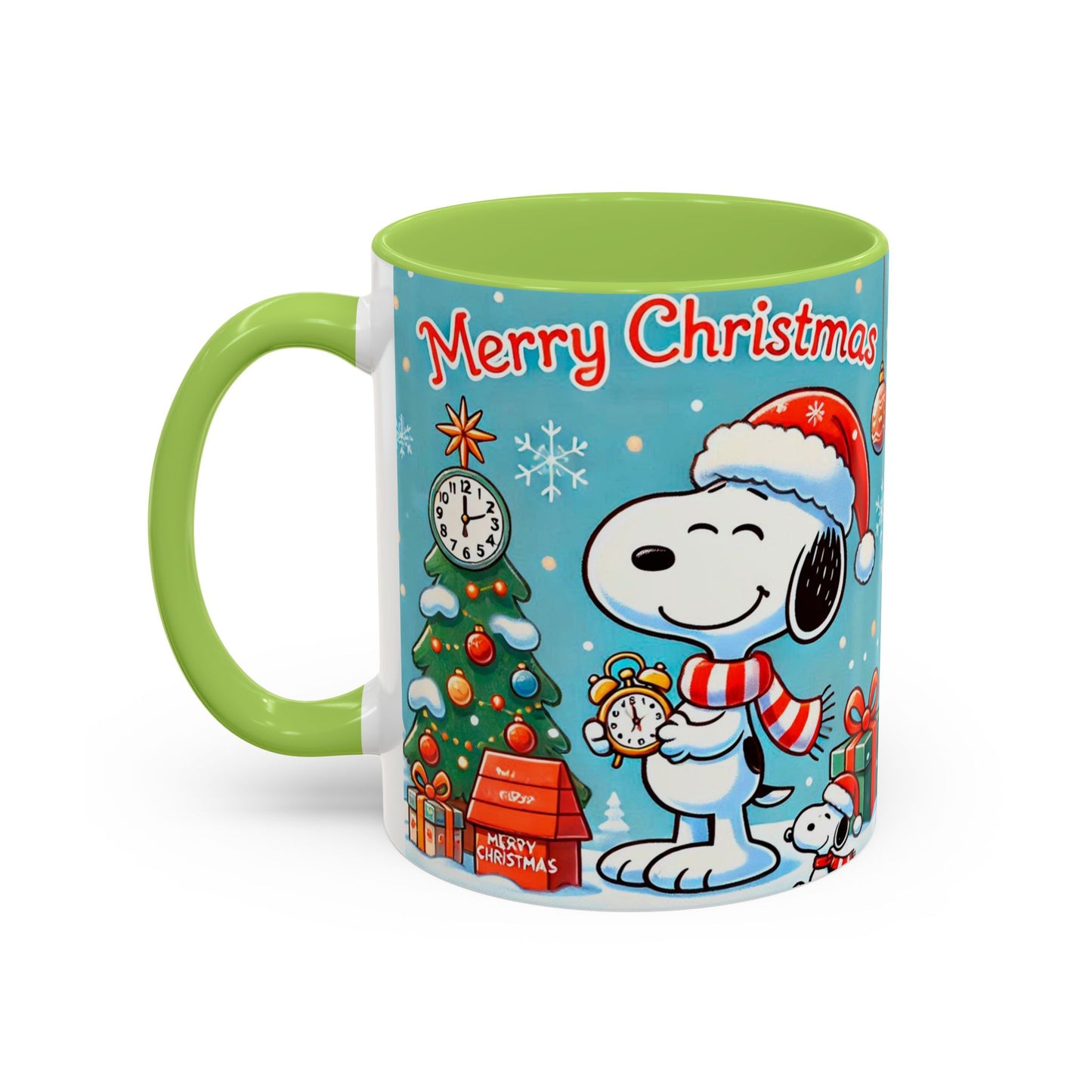 Beagle Chistmas Illustration Mug | Accent Coffee Mug 11oz 15oz