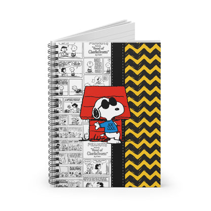 Snoopy Joe Cool Notebook Spiral Notebook | Comic Strip Chevron