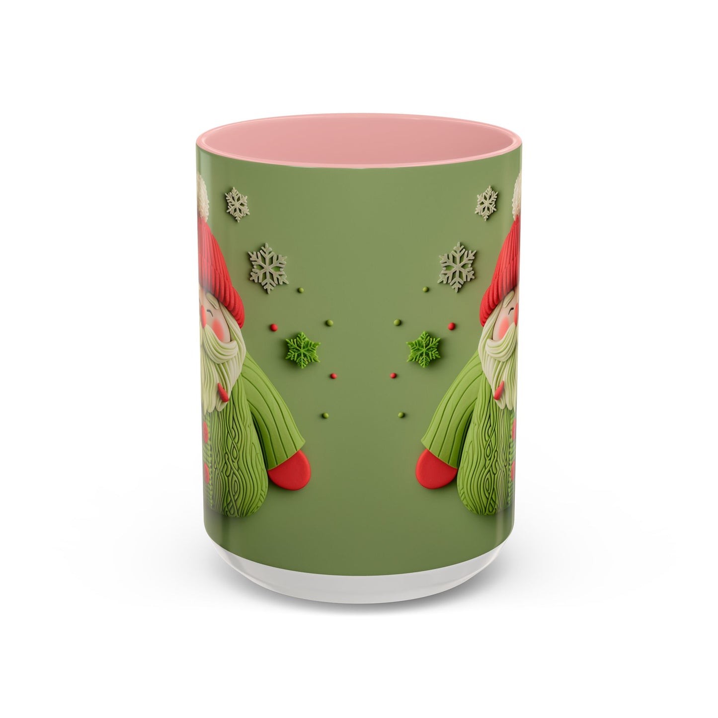 Green Knit Santa Mug | Accent Coffee Mug