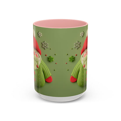 Green Knit Santa Mug | Accent Coffee Mug