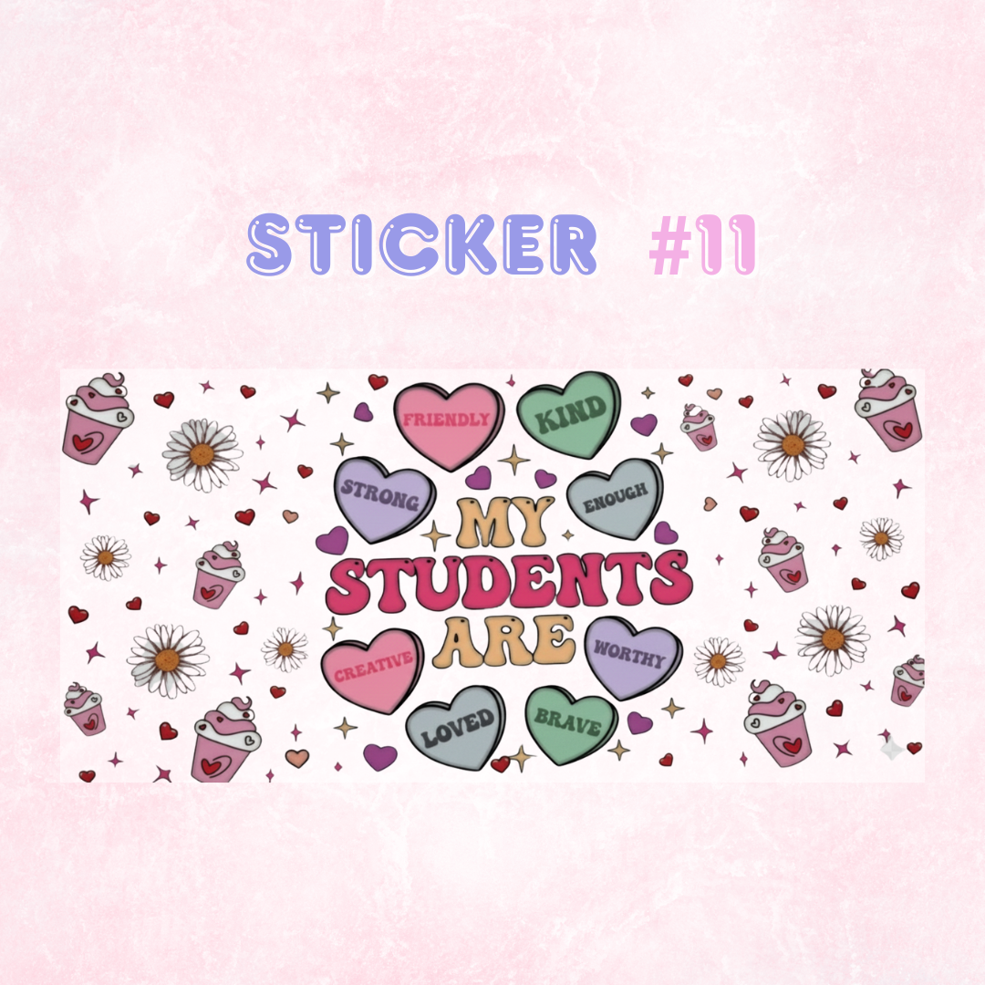 UV DTF Valentines Themed Stickers