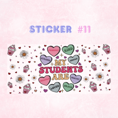 UV DTF Valentines Themed Stickers