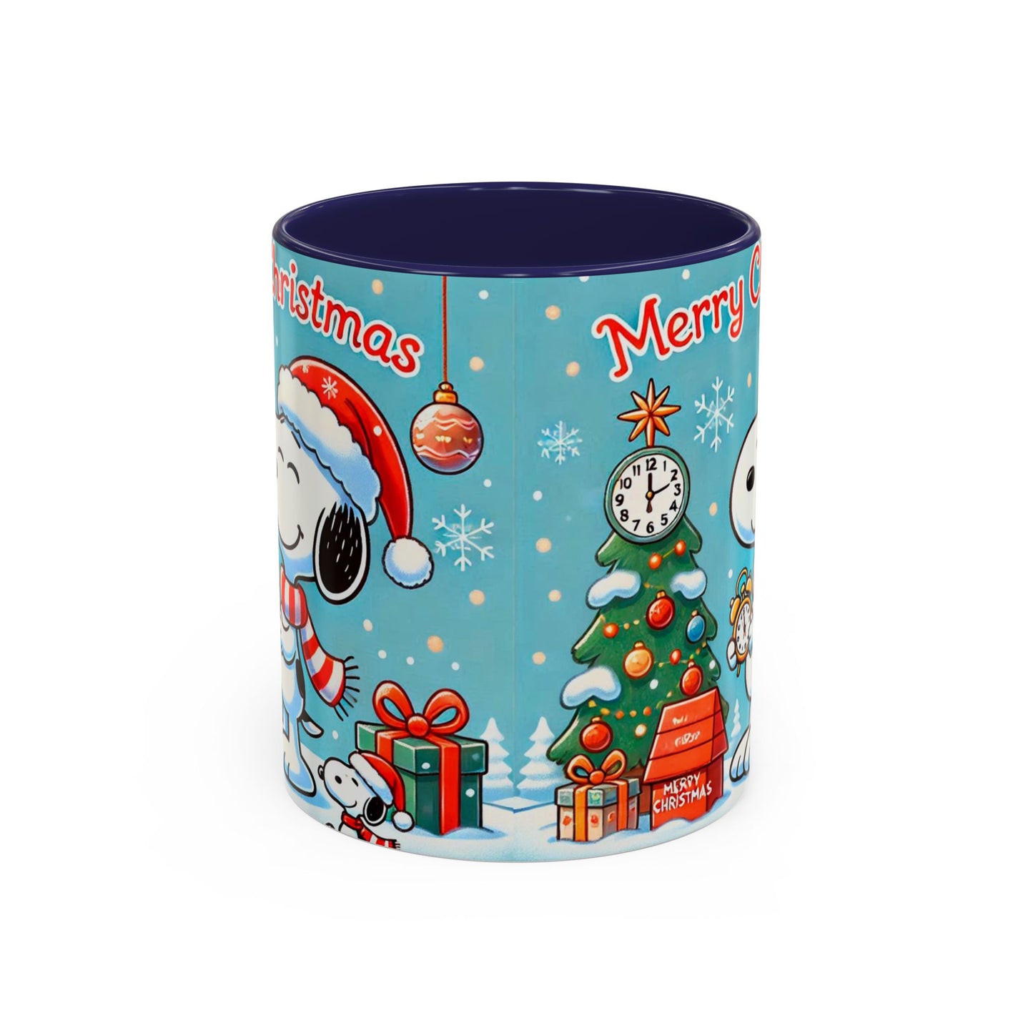 Beagle Chistmas Illustration Mug | Accent Coffee Mug 11oz 15oz