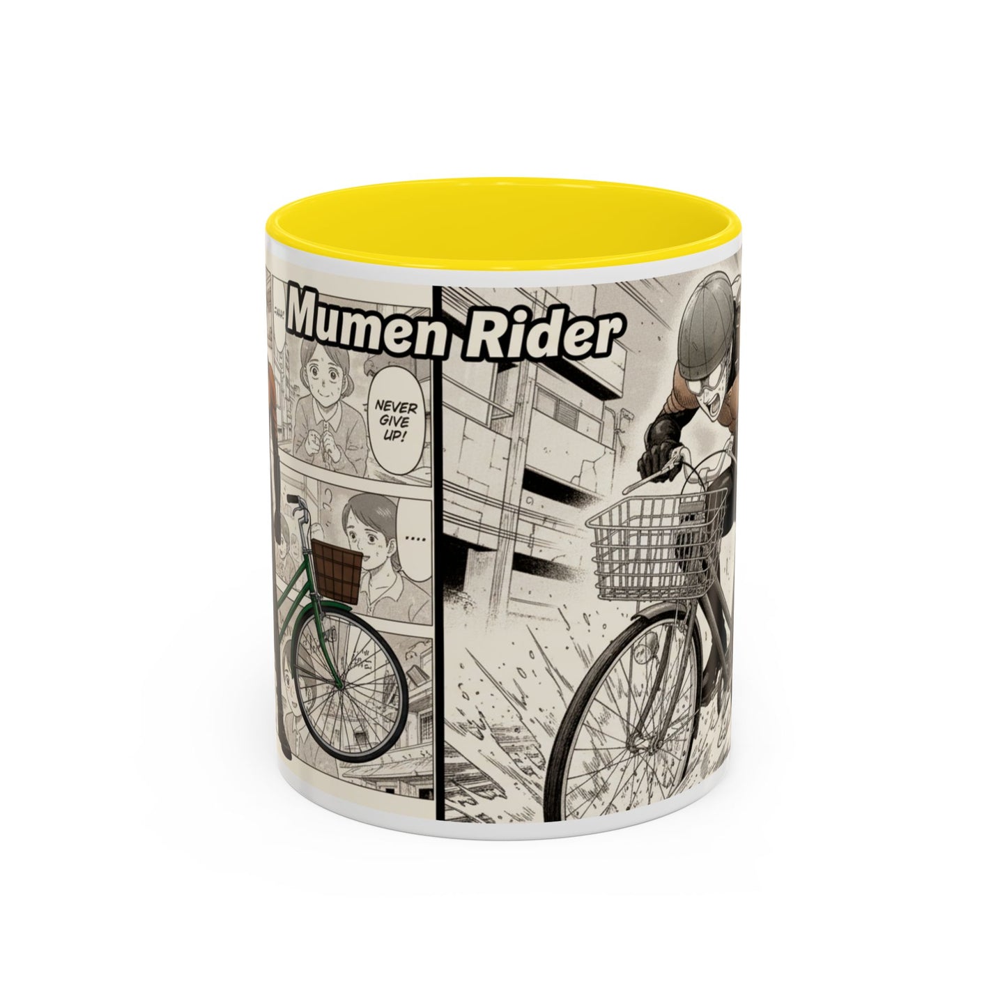 Mumen Rider Comic Panel Coffee Mug  Anime Hero Bike Design (11/15oz)