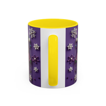 Purple Santa Snowflake Mug | Accent Coffee Mug