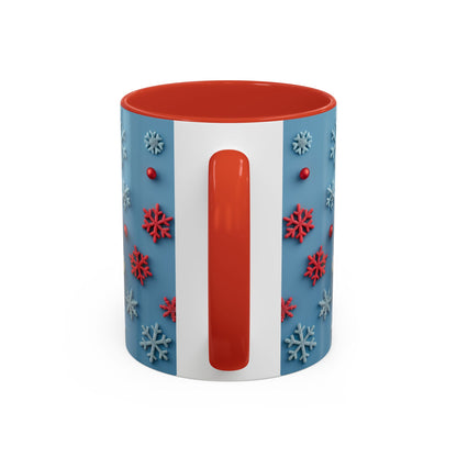 Santa Snowflake Pattern Mug | Accent Coffee Mug