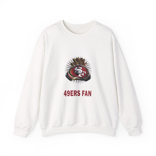 Customizable 49ers Fan Crewneck Sweatshirt | Football Team Logo Pullover