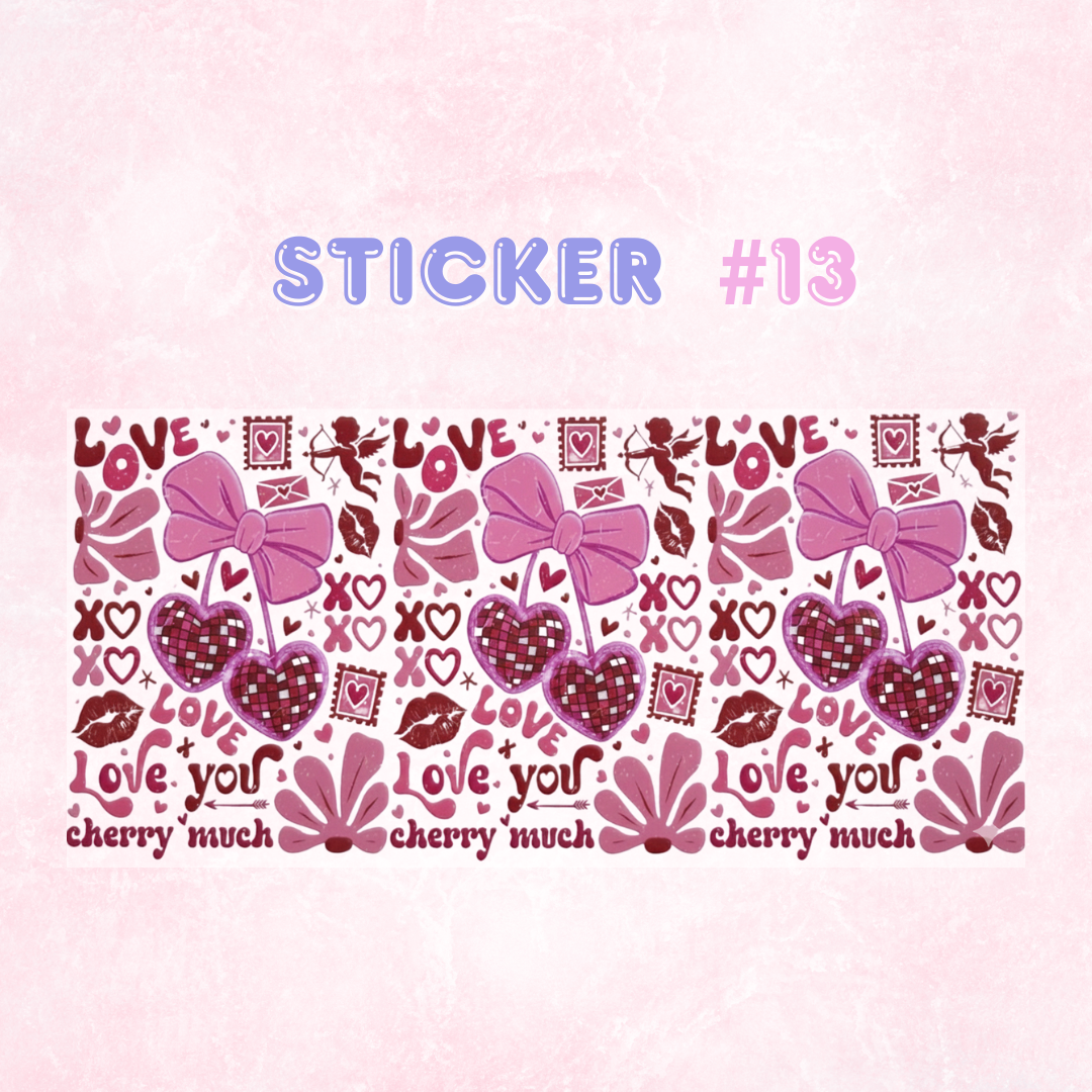 UV DTF Valentines Themed Stickers