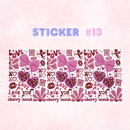 UV DTF Valentines Themed Stickers