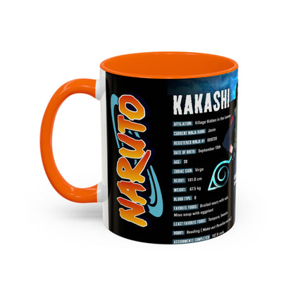 Naruto Kakashi Accent Coffee Mug  Anime Character Collage 11/15oz