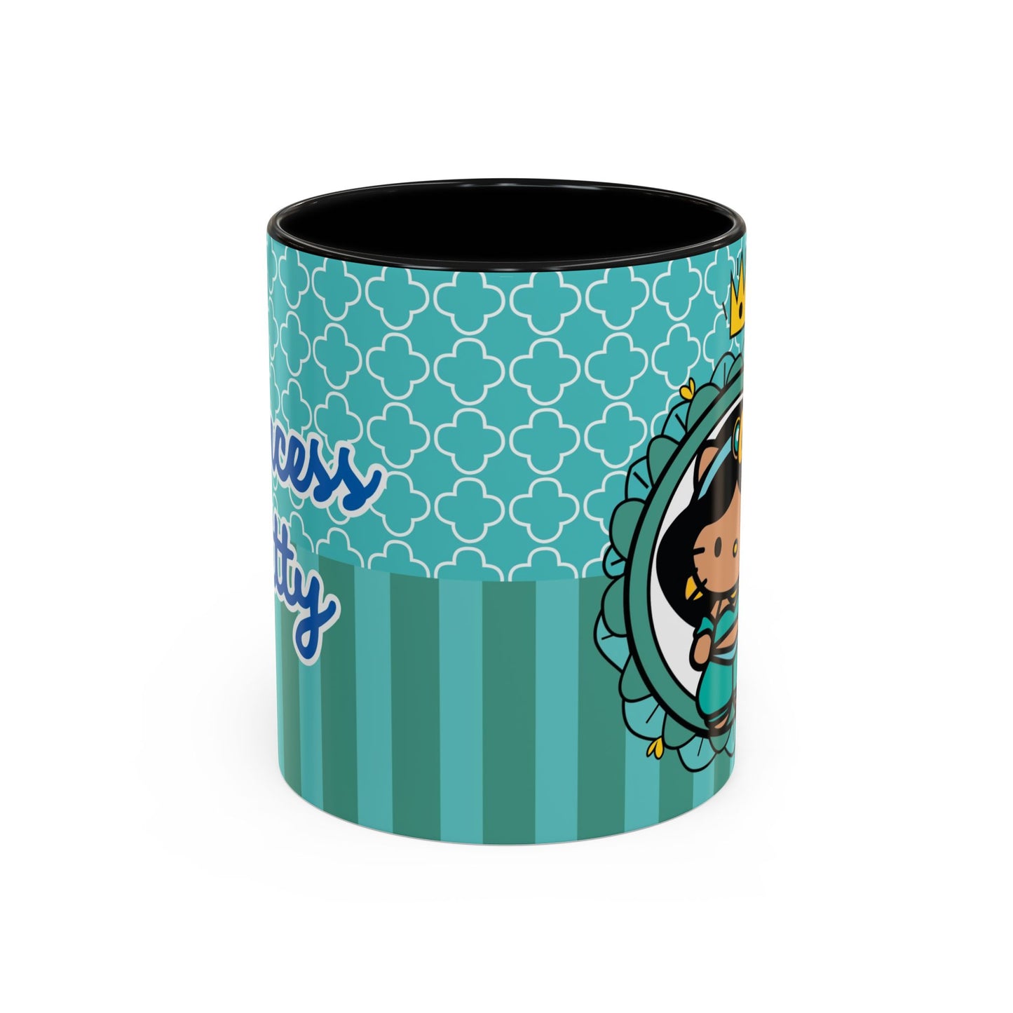 Princess Girl Cartoon Teal Accent Coffee Mug | 11oz 15oz