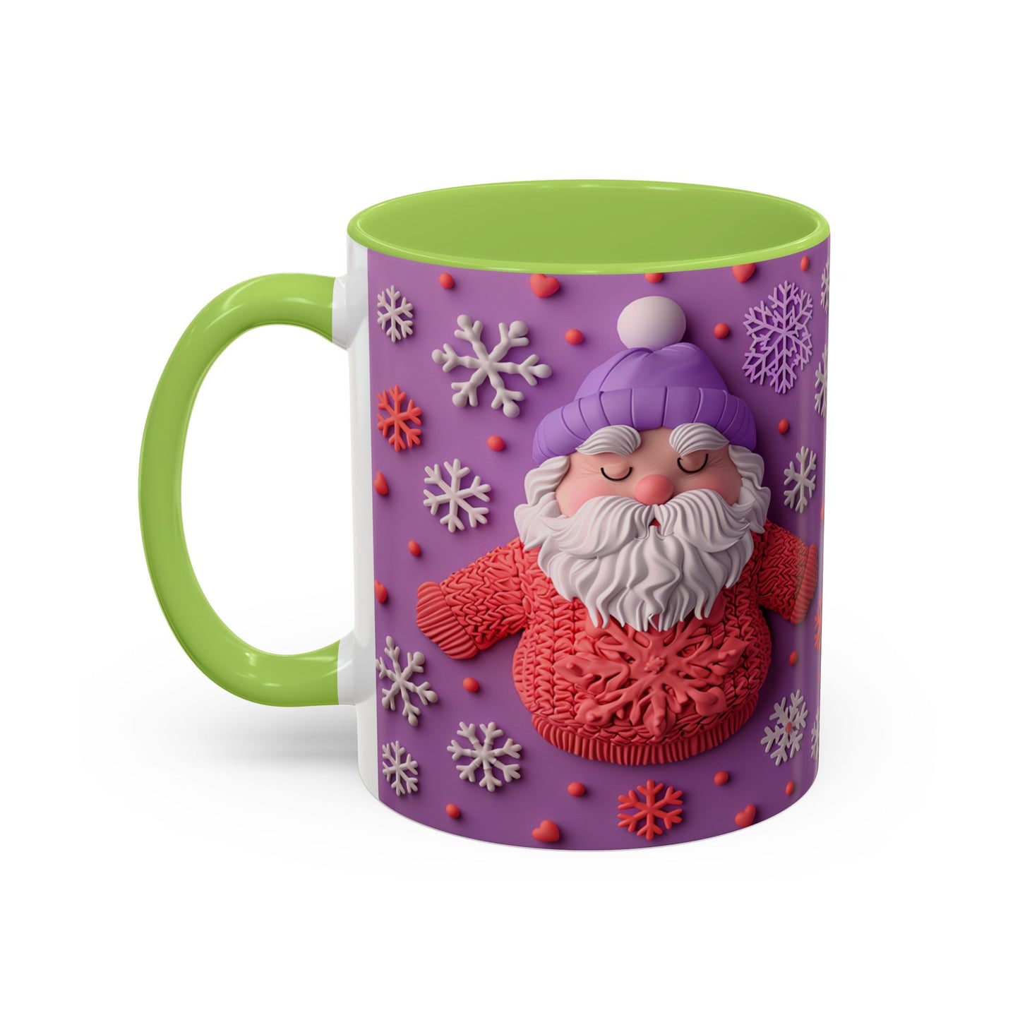 Knit Santa Pattern Mug | Accent Coffee Mug