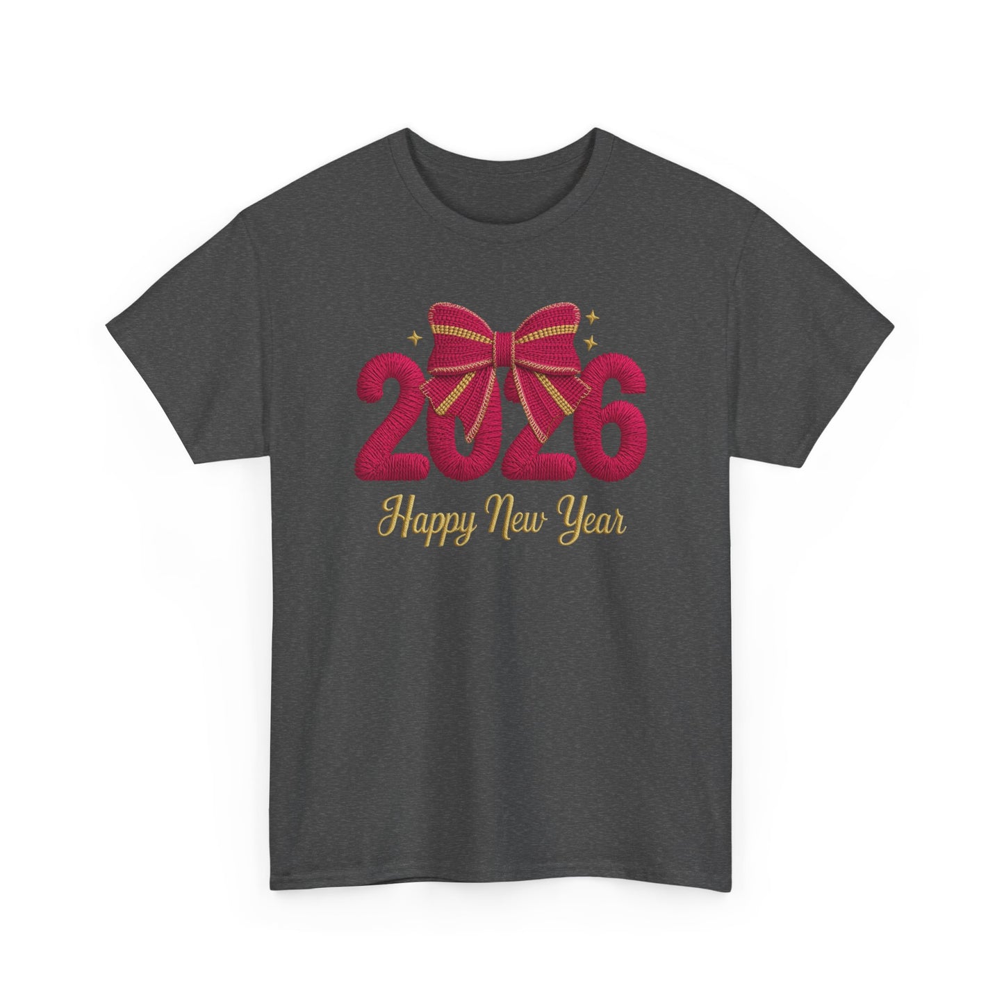 2026 Happy New Year Tee Festive Ribbon New Year Day T-Shirt