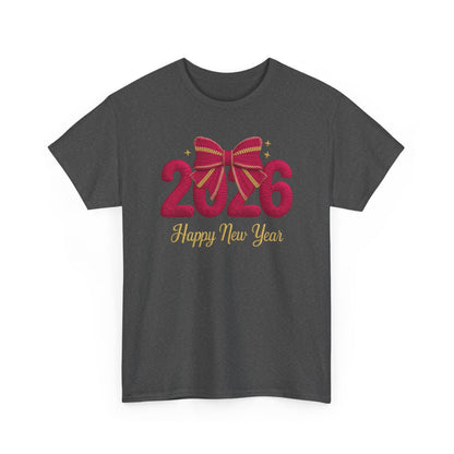 2026 Happy New Year Tee Festive Ribbon New Year Day T-Shirt