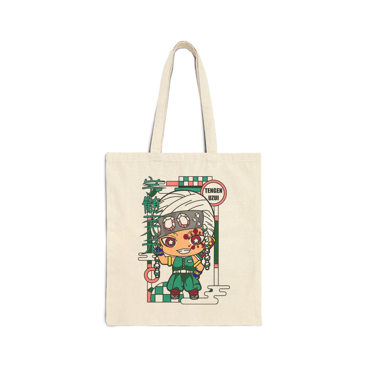 Tengen Chibi Canvas Tote Bag | Demon Slayer Inspired Tote Bag