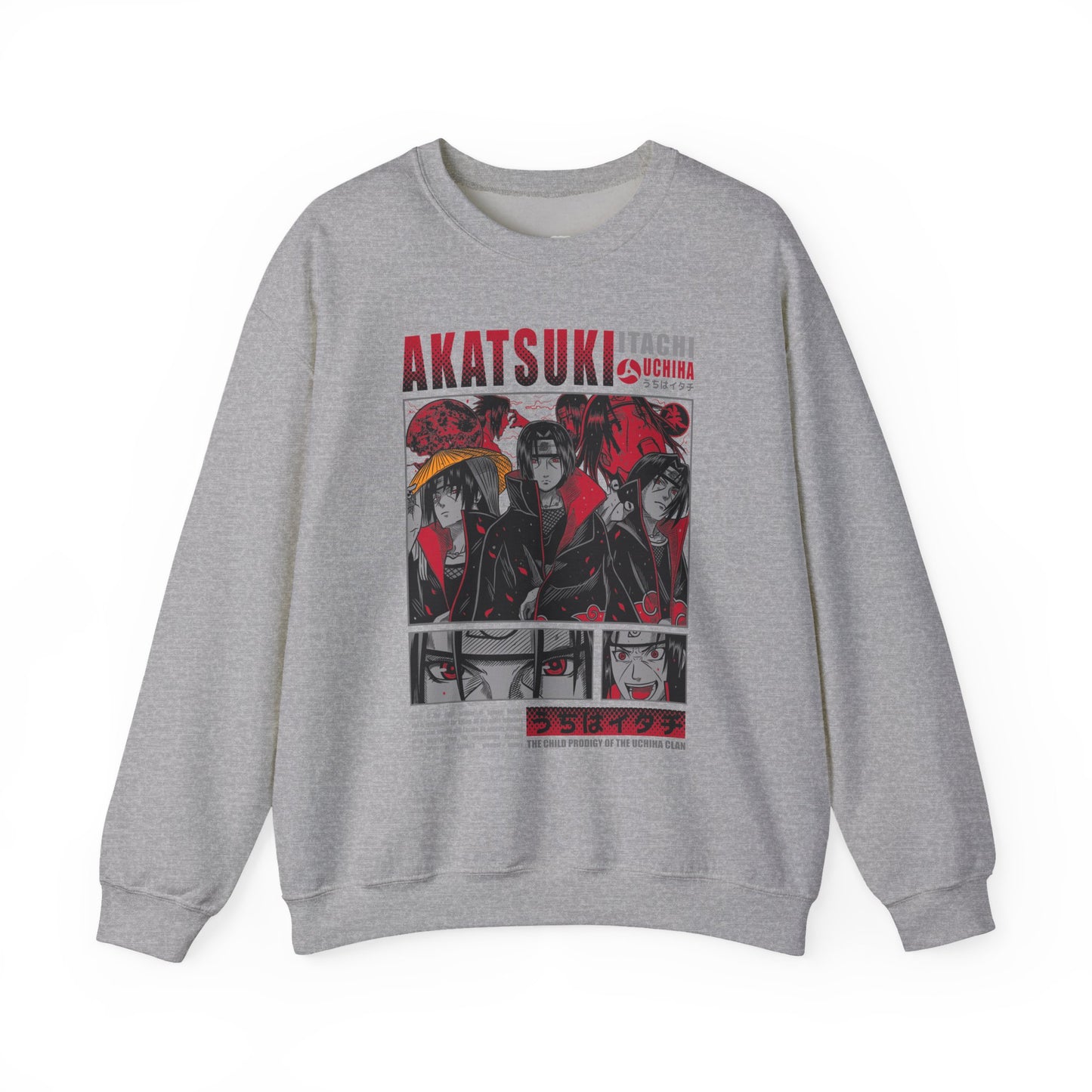 Personalizable Akatsuki Anime Characters Crewneck Sweatshirt | Manga Panel Graphic