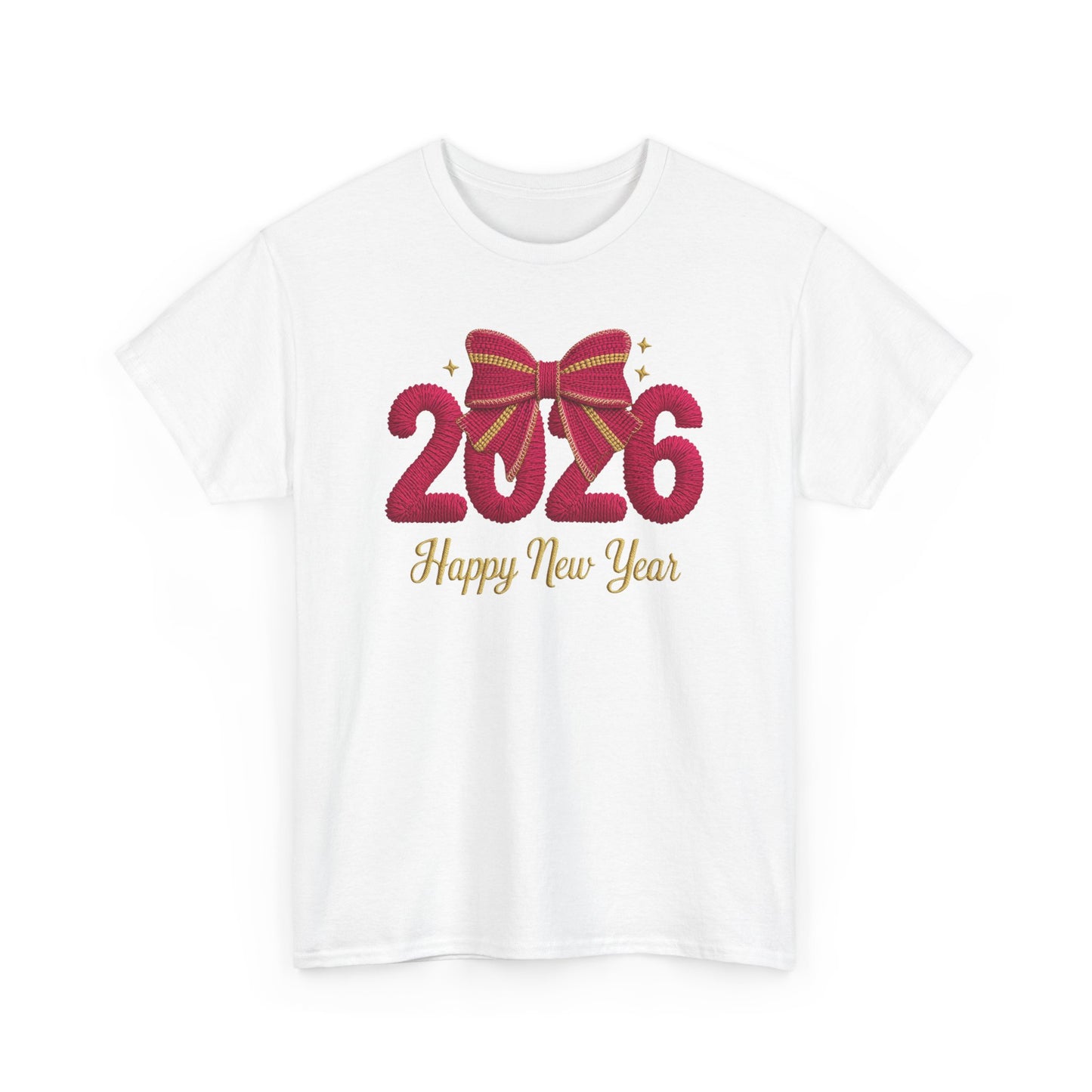 2026 Happy New Year Tee Festive Ribbon New Year Day T-Shirt