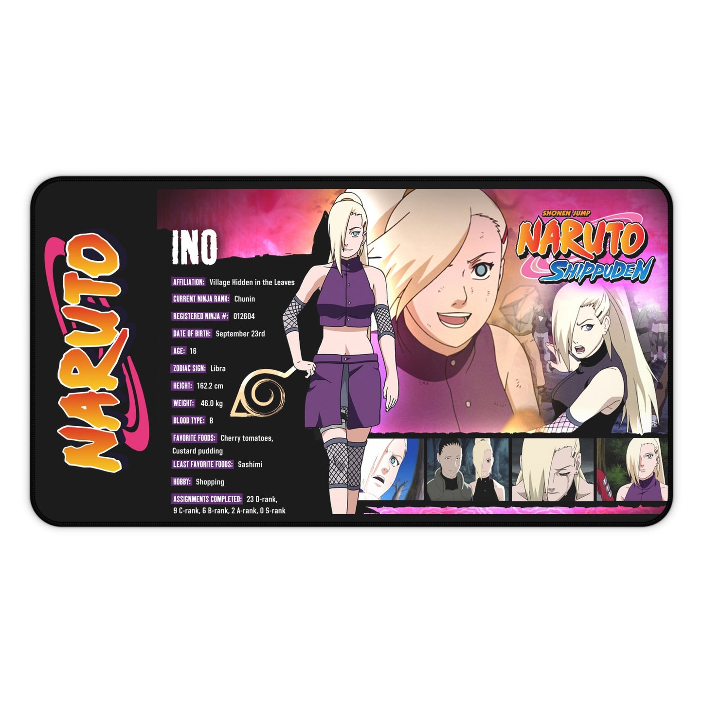 Ino Yamanaka Naruto Desk Mat | Anime Gaming Mouse Pad