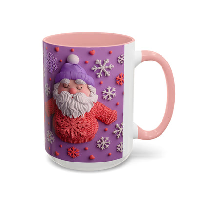 Knit Santa Pattern Mug | Accent Coffee Mug