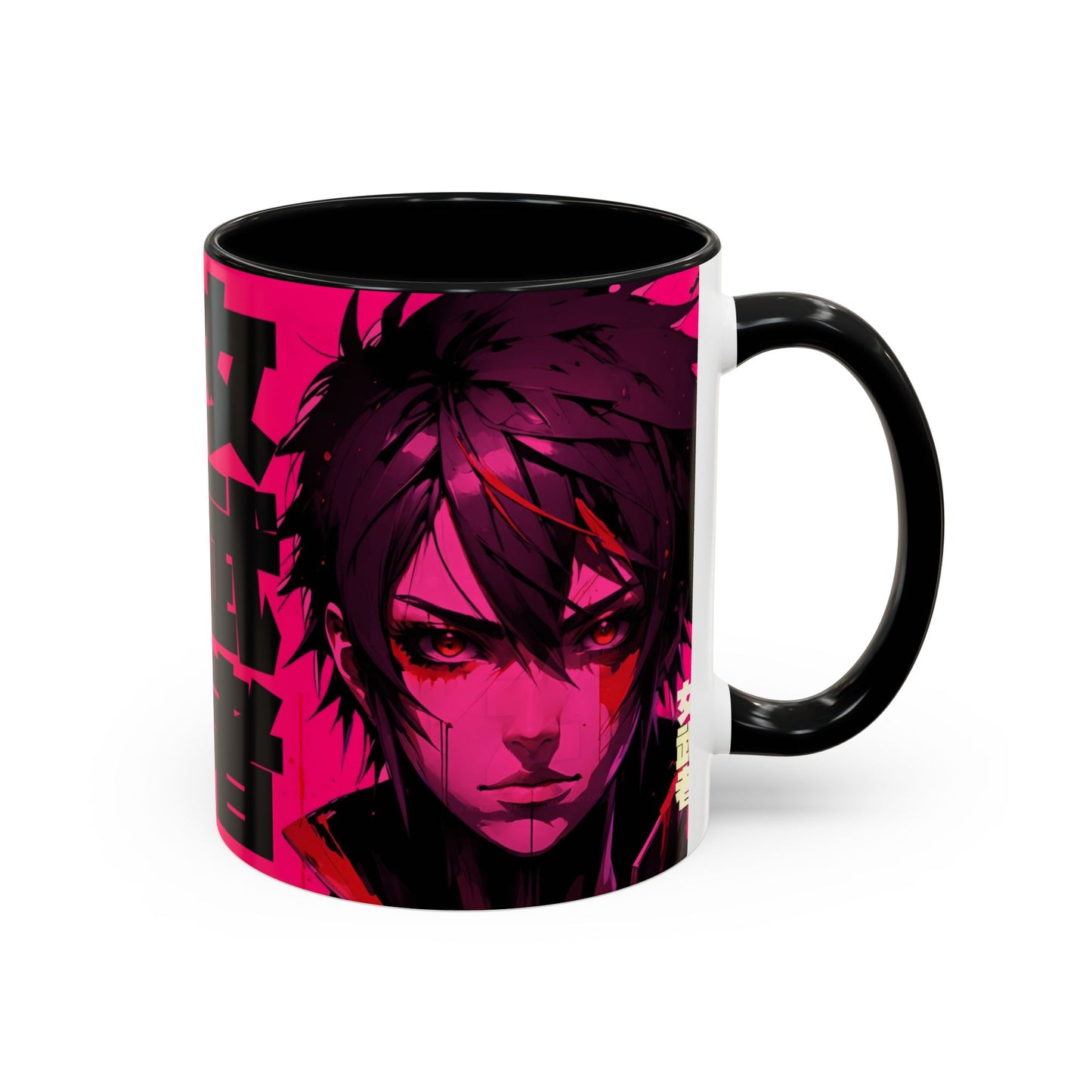 Neon Anime Samurai Mug | Accent Coffee Mug 11oz 15oz
